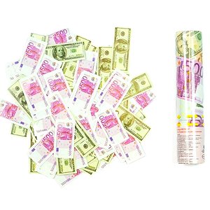 Пневмохлопушка 20 см Денежный взрыв